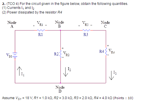 Solved For The Circuit Given In The Figure Below Obtain The