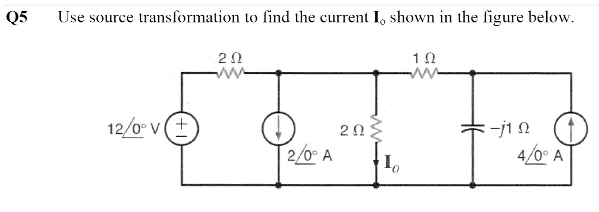 Solved Use source transformation to find the current Io | Chegg.com