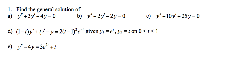 Solved 1. a) Find the general solution of y