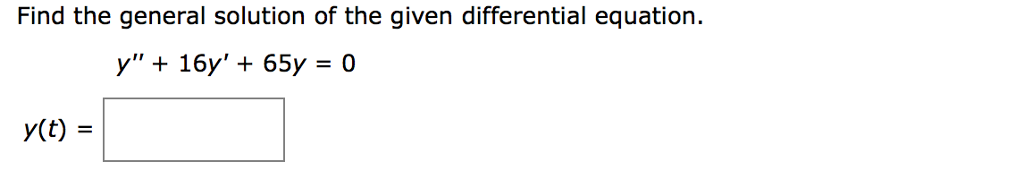 Solved Find The General Solution Of The Given Differential Chegg Solved Find The General Solution Of The Given Differential Chegg