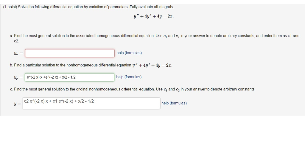 Solved Solve The Following Differential Equation By 1842