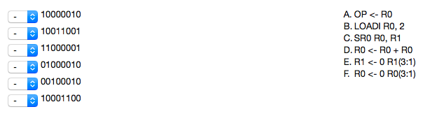 Match the correct name to the Machine Code or | Chegg.com