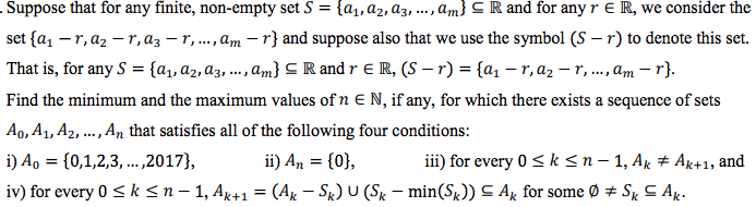 Solved Suppose that for any finite, non-empty set S = {a_1, | Chegg.com