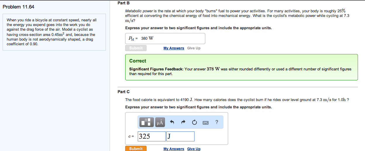 Solved Problem 11.64 When you ride a bicycle at constant