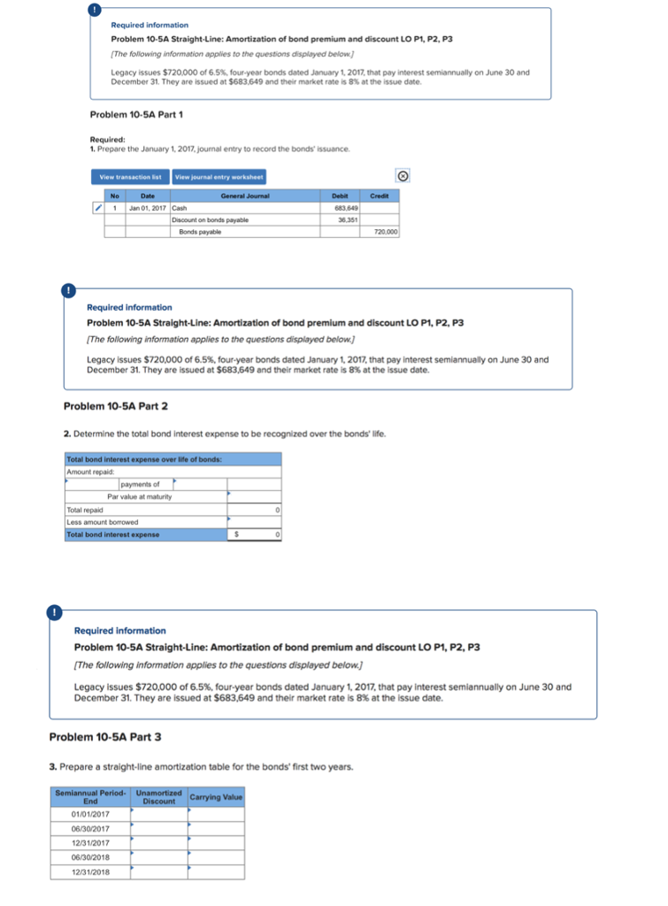 Solved Required information Problem 10SA StraightLine