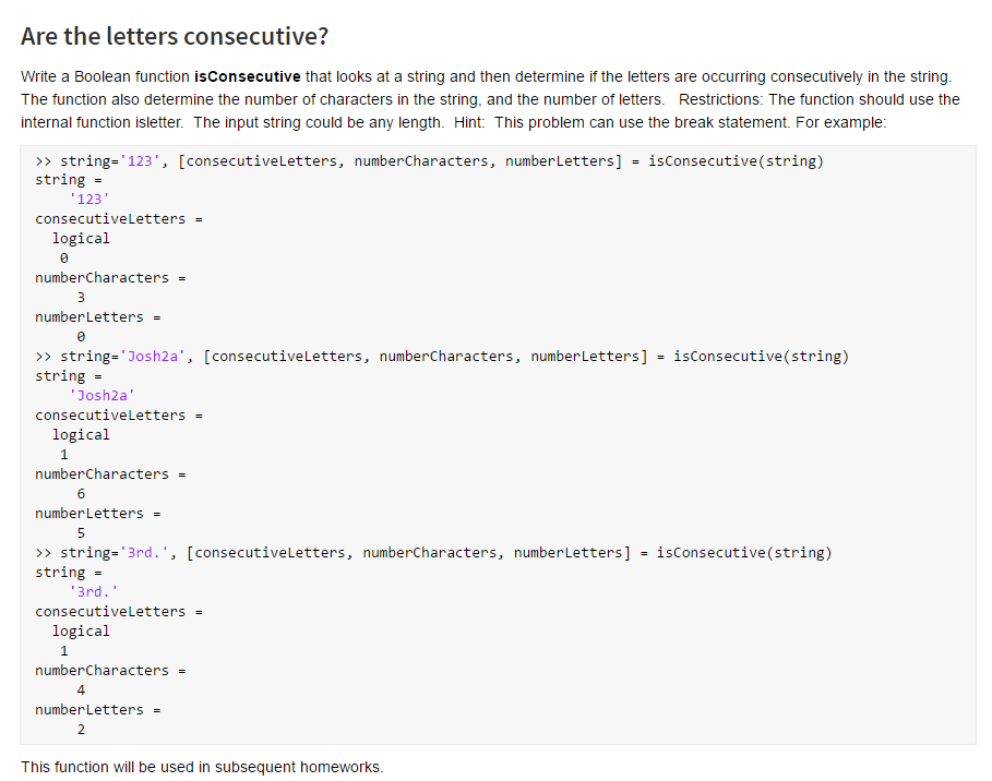 Solved Are the letters consecutive? Write a Boolean function | Chegg.com
