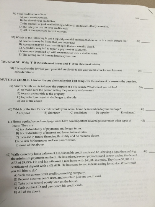 Solved Personal finance take home test