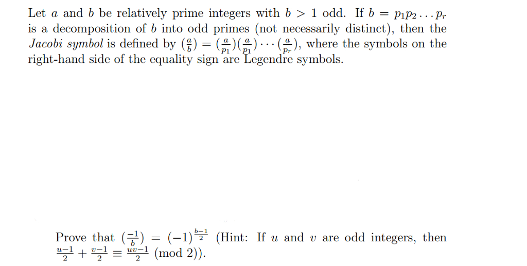 Let A And B Be Relatively Prime Integers With B 〉 L | Chegg.com