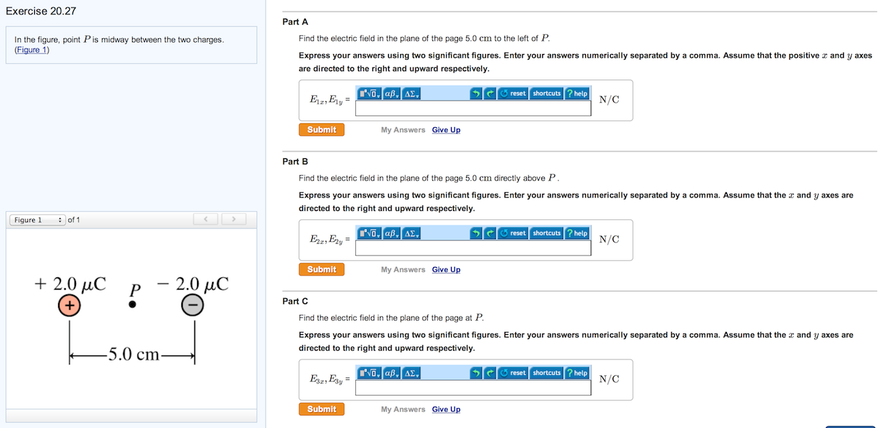 Solved In the figure, point P is midway between the two