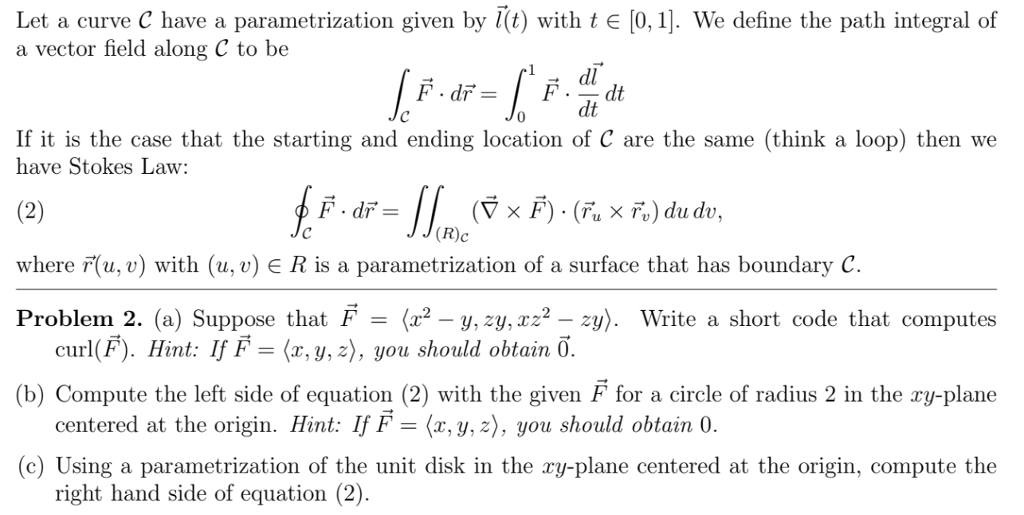 Let a curve C have a parametrization given by (t) | Chegg.com