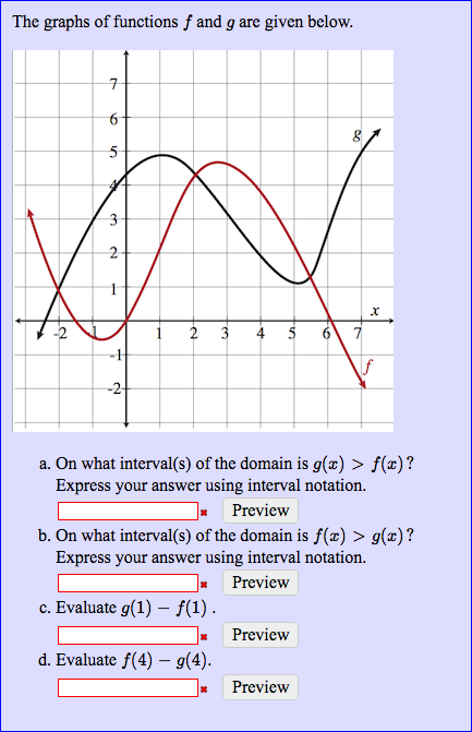 Solved The Graphs Of Functions F And G Are Given Below On