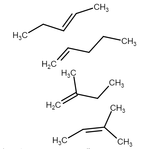 Solved 1.Draw all isomers of pent-1-ene (The following | Chegg.com