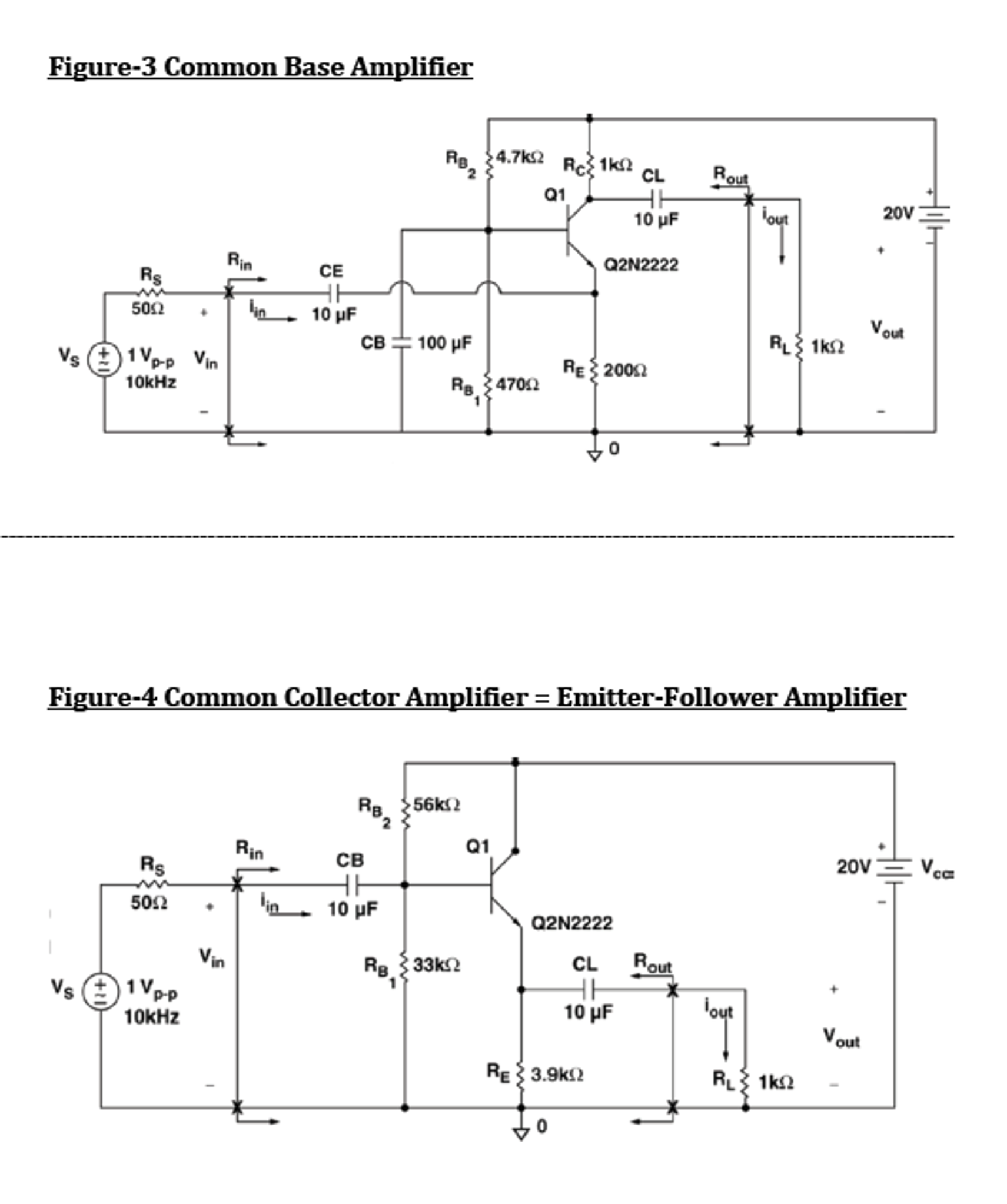 For Each Of The CE, CB, And CC Amplifier Circuits | Chegg.com