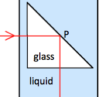 angled cross section of a triangular prism