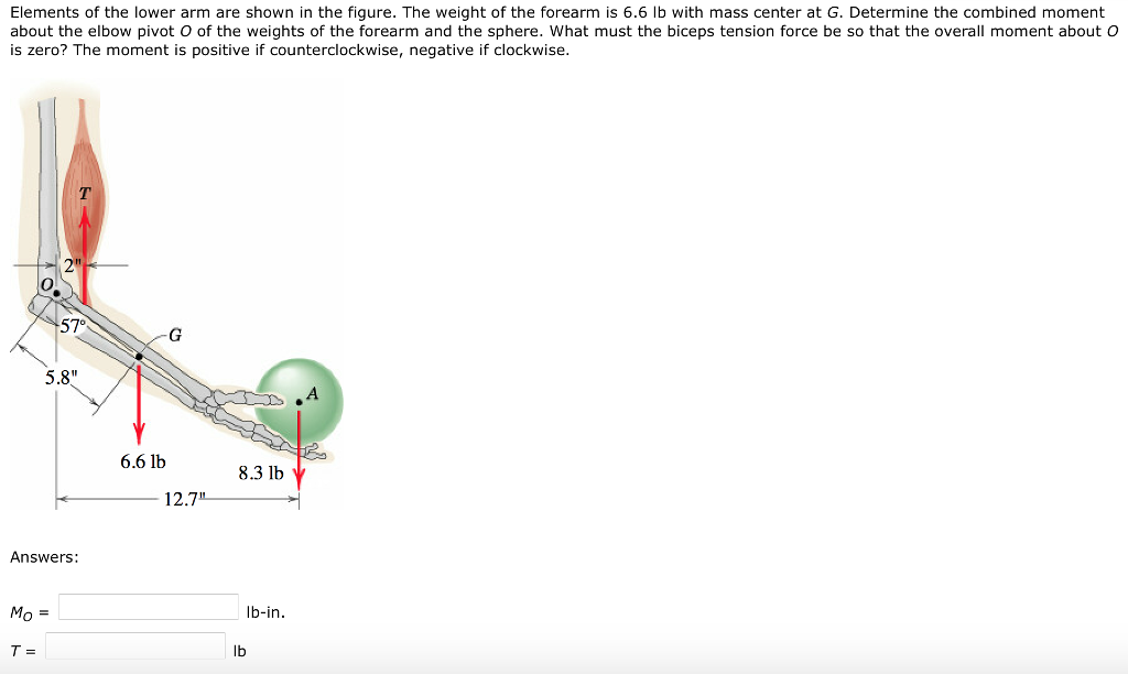 Solved Elements of the lower arm are shown in the figure. | Chegg.com