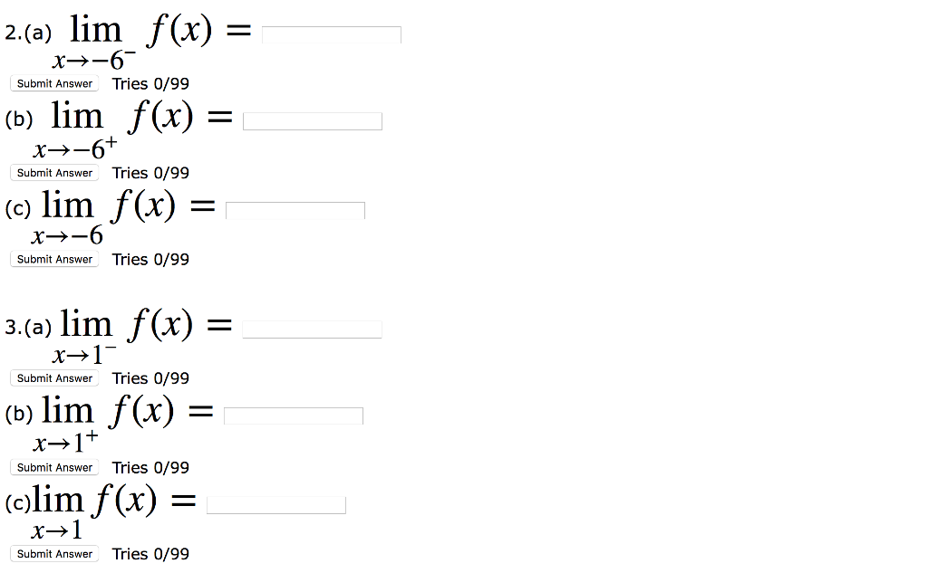 Solved Find the following limits analytically if they exist. | Chegg.com