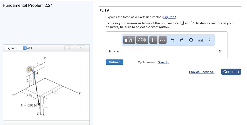 Solved Express the force as a Cartesian vector.(Figure 1). | Chegg.com