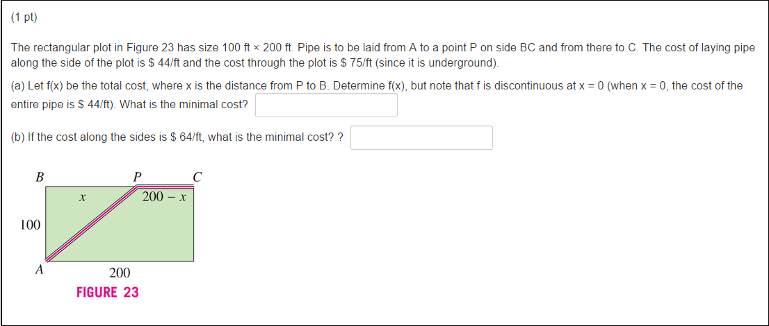 Solved (1 pt) The rectangular plot in Figure 23 has size 100 | Chegg.com