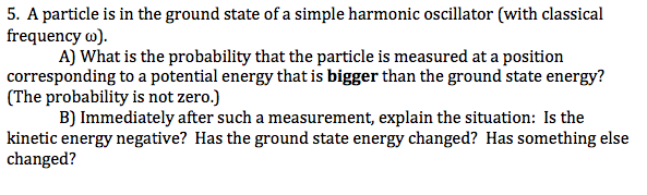 Solved A particle is in the ground state of a simple | Chegg.com