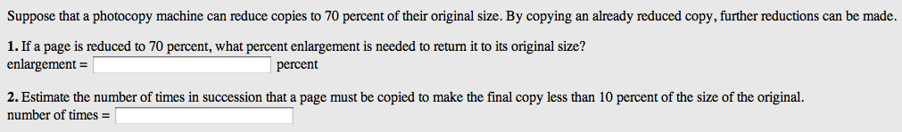 Solved Suppose that a photocopy machine can reduce co pi es | Chegg.com