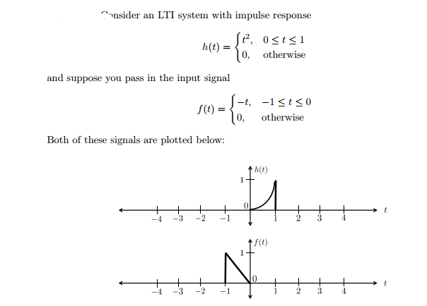 Solved Consider an LTI system with impulse response h(t0 = | Chegg.com