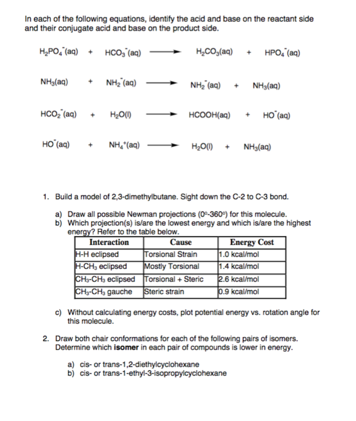 Solved In Each Of The Following Equations, Identify The Acid 