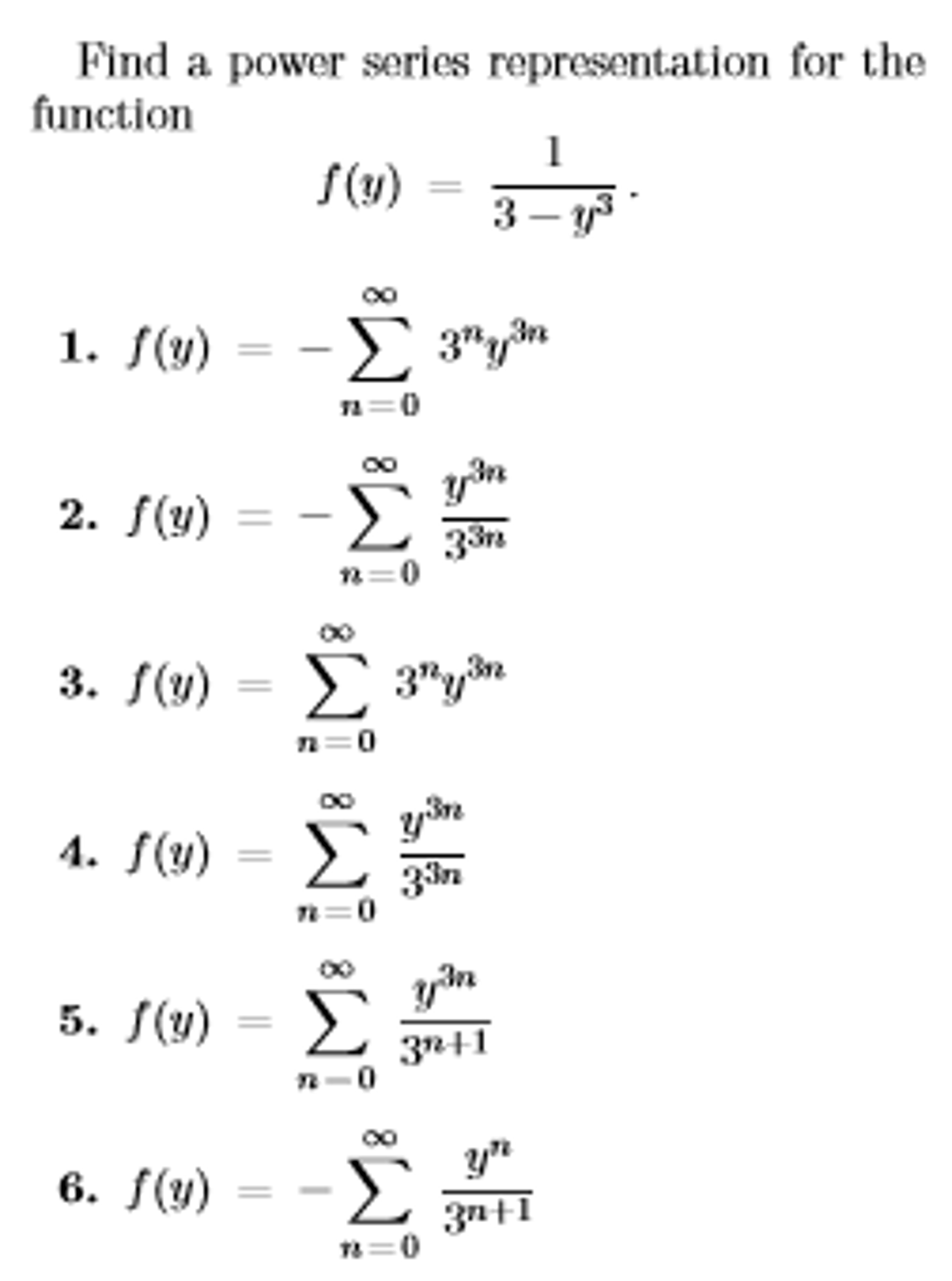 Solved Find a power series representation for the function | Chegg.com