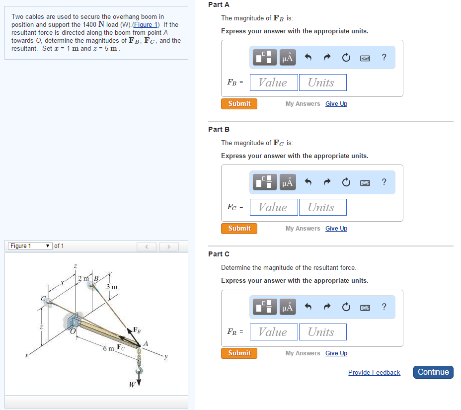 Solved Part A Two cables are used to secure the overhang | Chegg.com