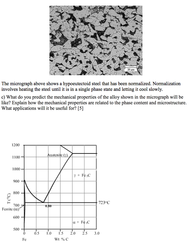 Solved The micrograph above shows a hypoeutectoid steel that | Chegg.com