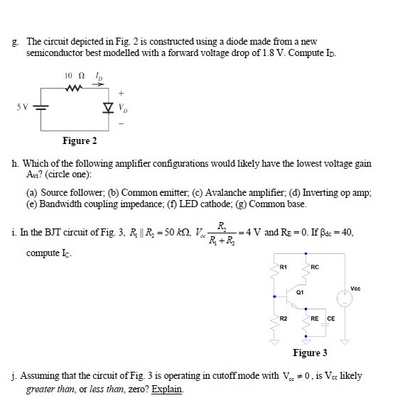 Solved The circuit depicted in Fig. 2 is constructed using a | Chegg.com