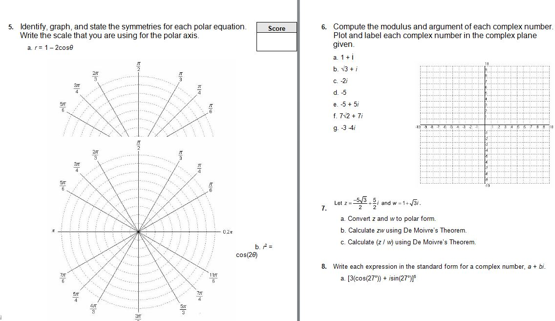 Solved Identify, Graph, And State The Symmetries For Each 