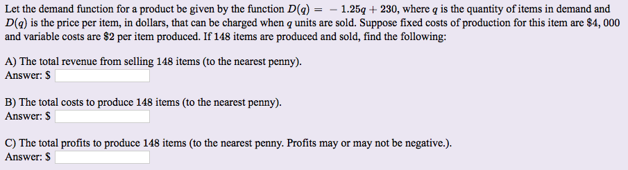 Solved Let the demand function for a product be given by the | Chegg.com