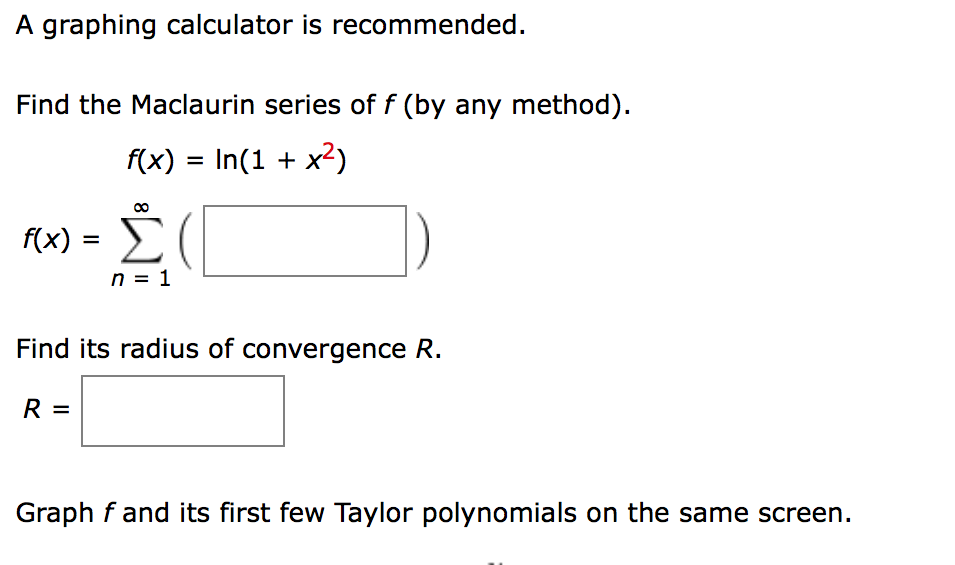 Maclaurin series deals calculator