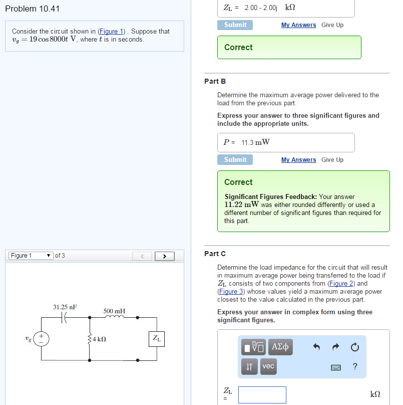 Solved Problem 10.41 Consider the circuit shown in (Figure 1 | Chegg.com