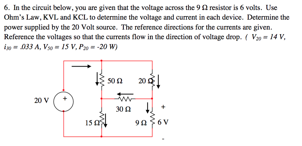 Solved 6. In the circuit below, you are given that the | Chegg.com