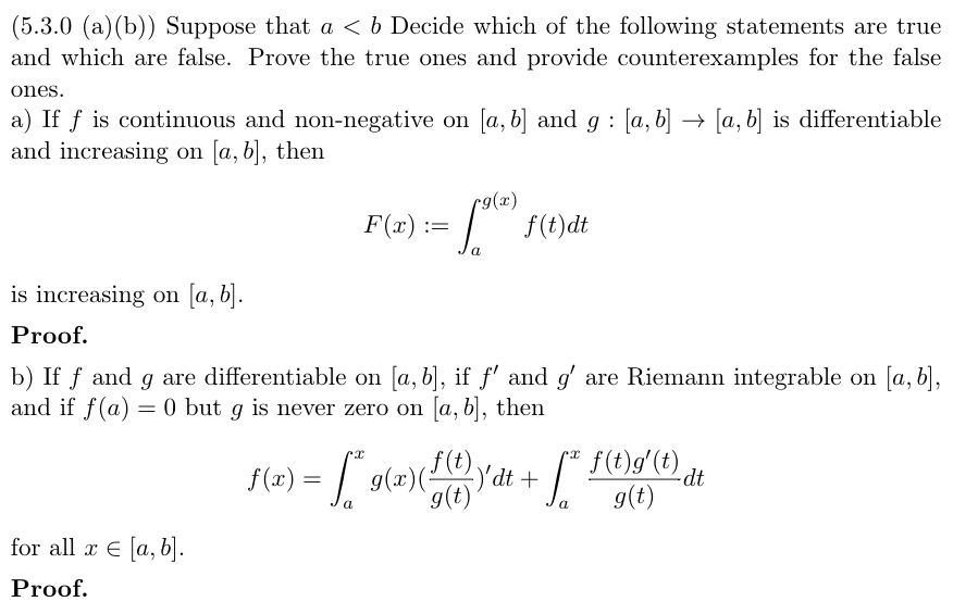 (5.3.0 (a)(b)) Suppose That A