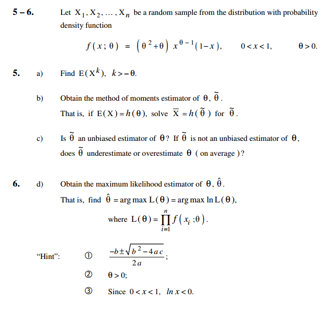 Solved Let X_1, X_2, ..., X_n be a random sample from the | Chegg.com