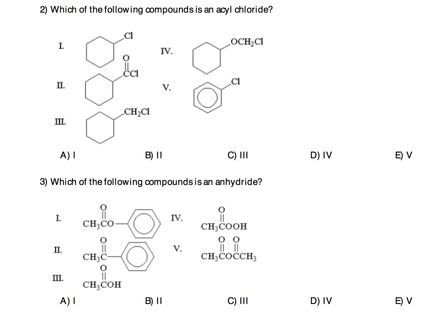 Which Of The Following Compounds Is An Anhydride