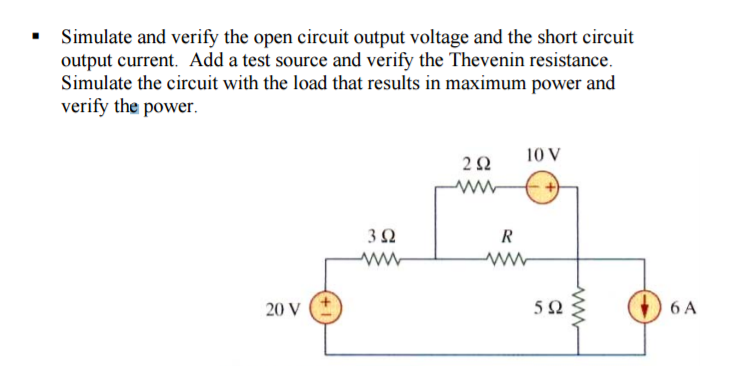 Solved Simulate and verify the open circuit output voltage | Chegg.com