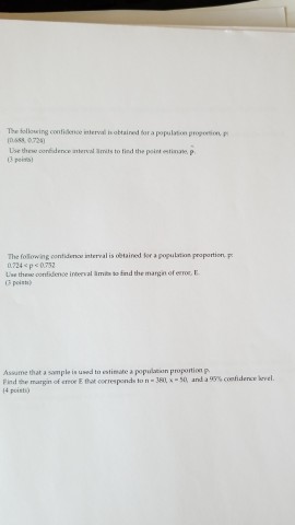 Solved The following confidence interval is obtained for a | Chegg.com