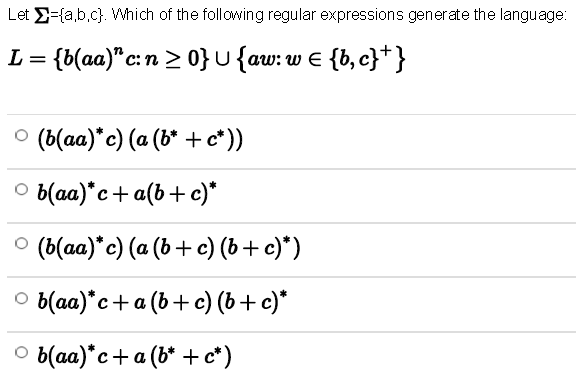 Solved Let Sigma = {a, B, C}. Which Of The Following Regular | Chegg.com