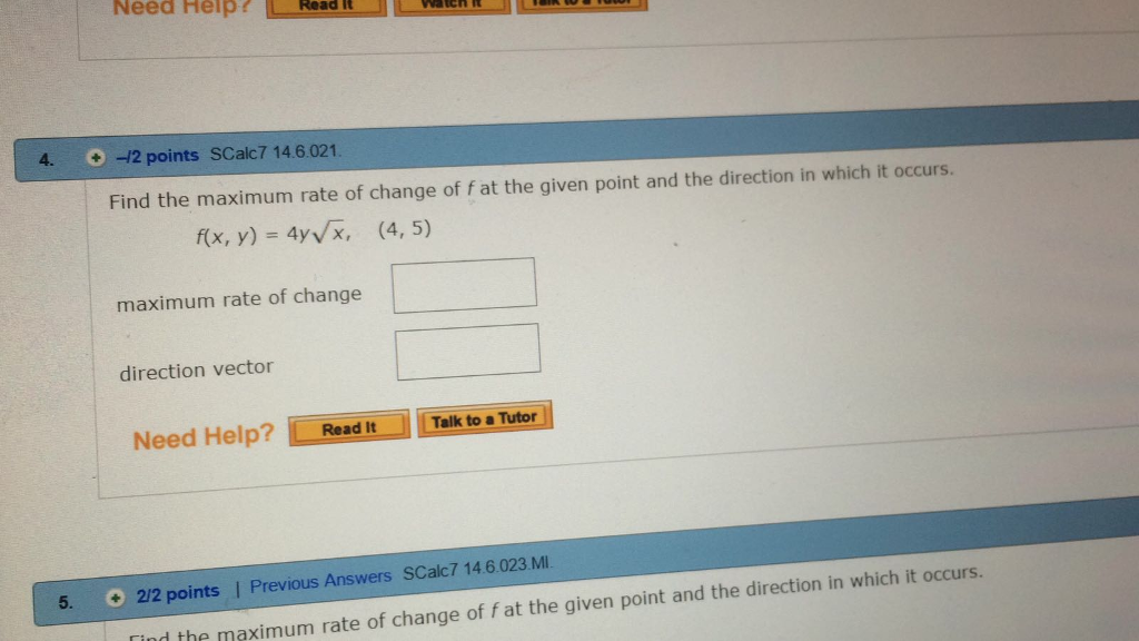 Solved Find the maximum rate of change of f at the given | Chegg.com