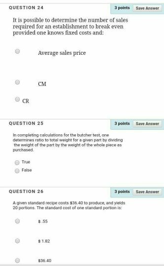 Solved QUESTION 1 3 points Save Answer On the form used for | Chegg.com
