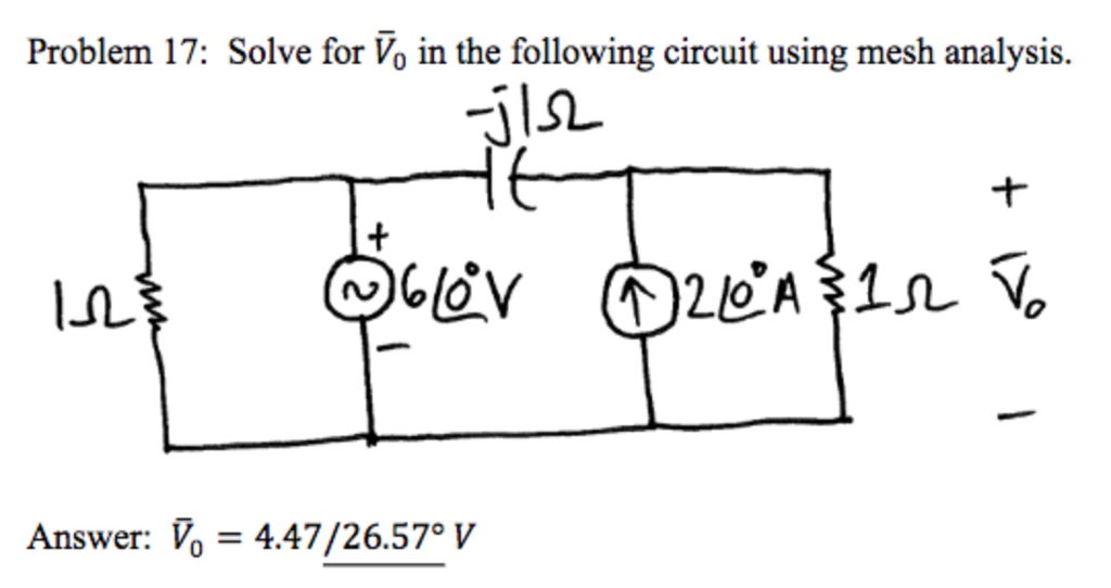 Solved Problem 17 Solve For Vo In The Following Circuit Chegg Solved Problem 17 Solve For Vo In The Following Circuit Chegg