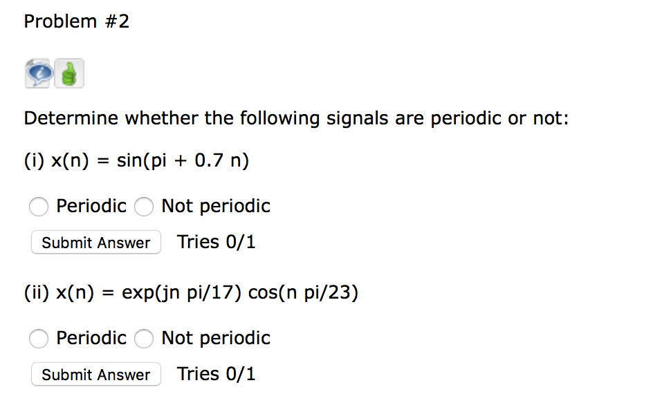 Solved Determine Whether The Following Signals Are Periodic