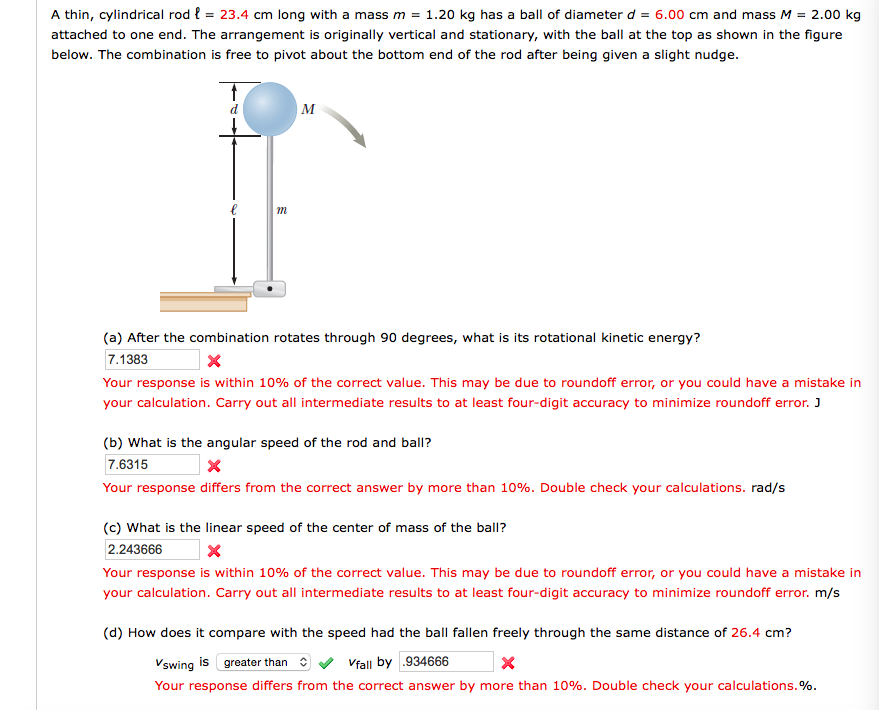 Solved A Thin, Cylindrical Rod ? = 23.4 Cm Long With A Mass | Chegg.com