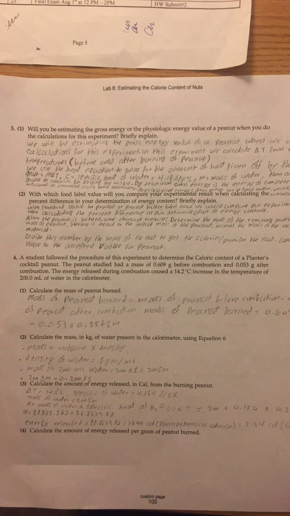 Exam Aug 2PM HW Submit 2 Page 5 Lab 6 Estimating the