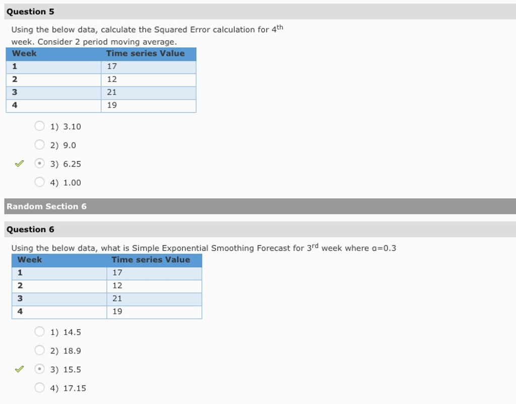 Solved Using the below data, calculate the Squared Error | Chegg.com