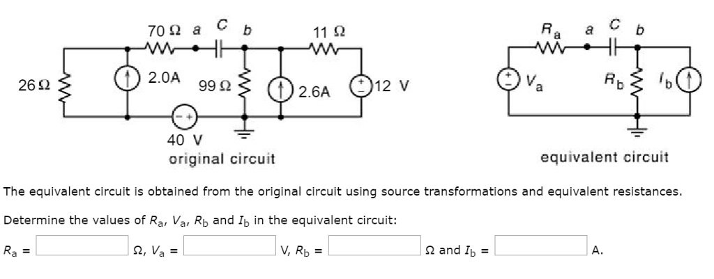 Solved The Equivalent Circuit Is Obtained From The | Chegg.com