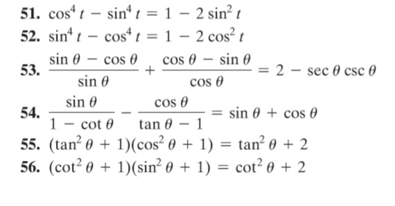 Solved Verifying Trigonometric Identities Explain each | Chegg.com